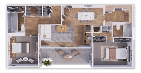 B4 Floor Plan at Willow Creek, Kansas City, MO